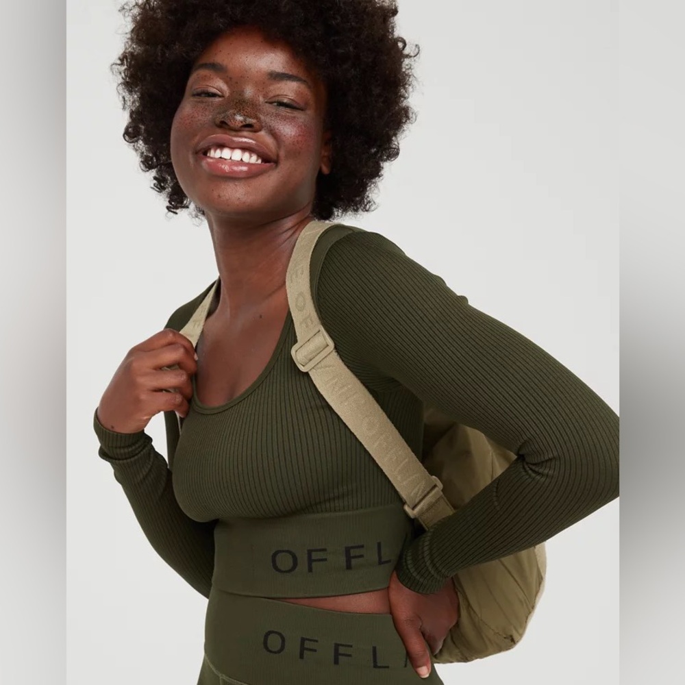 Aerie Offline Small Running Ribbed Long Sleeve Top
